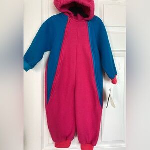 18 T one piece fleece suit two zippers hooded suite soft fleece toddler 18 mo